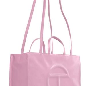 Bag & hat, Telfar medium bubble gum pink